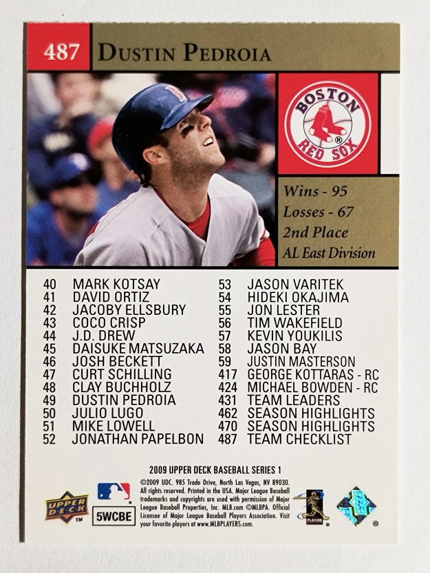 2009 Upper Deck #487 Dustin Pedroia CL