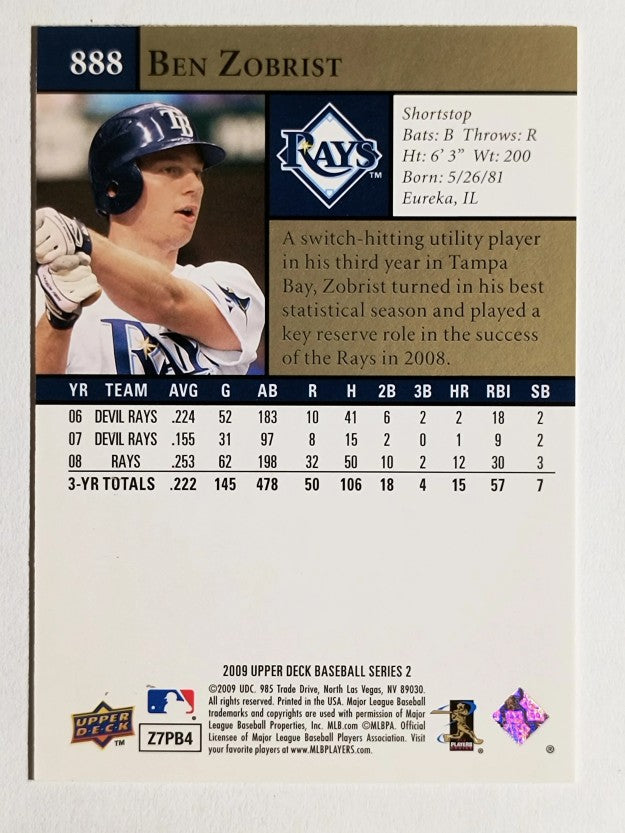 2009 Upper Deck #888 Ben Zobrist