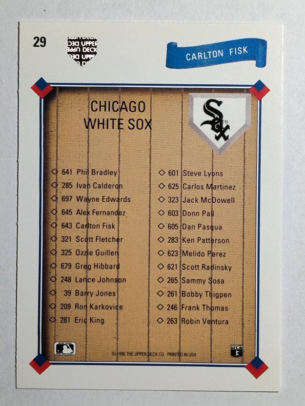 1991 Upper Deck #29 Carlton Fisk TC