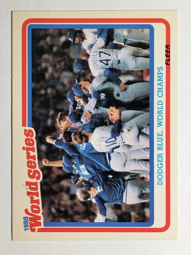 1989 Fleer World Series #12 Dodger Blue World Champs