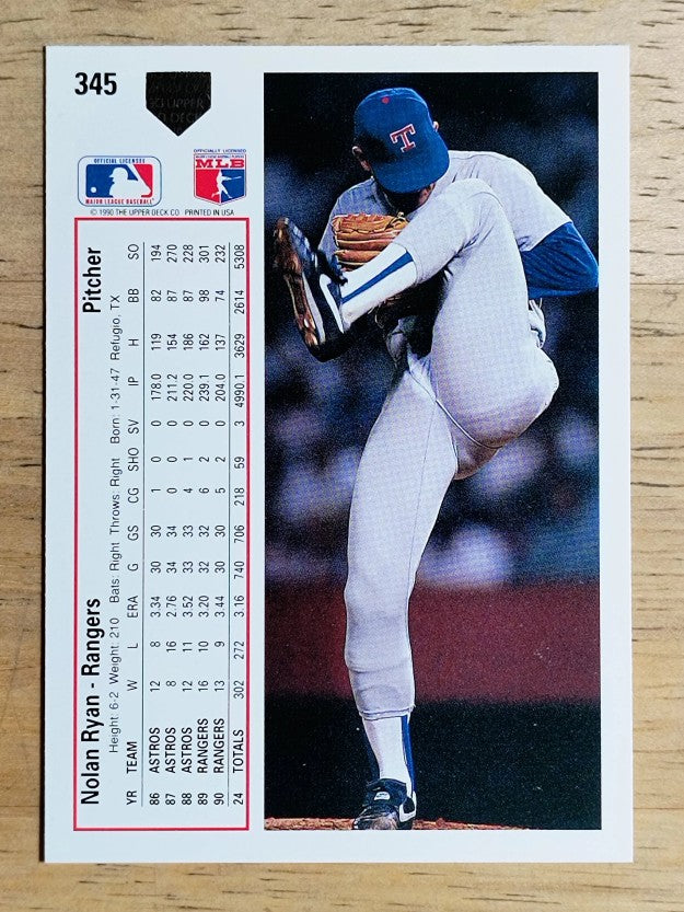 1991 Upper Deck #345 Nolan Ryan