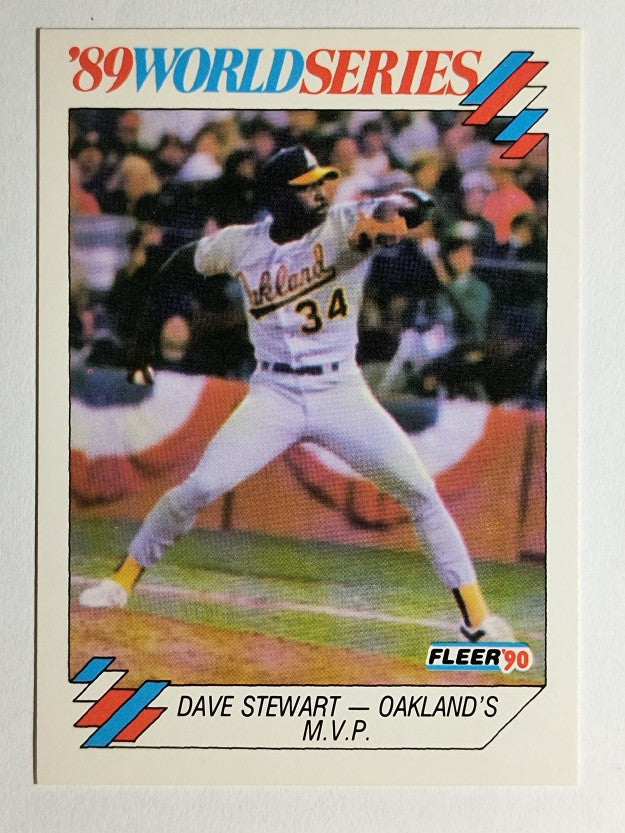 1990 Fleer World Series #8 Dave Stewart