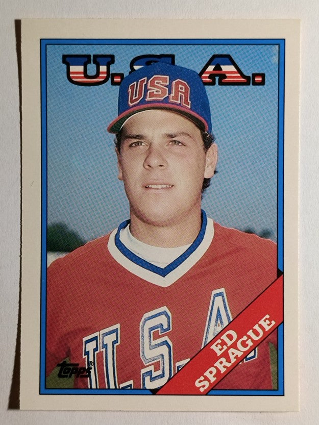 1988 Topps Traded #113T Ed Sprague OLY XRC