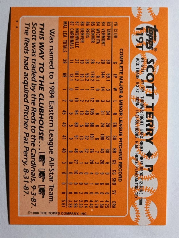 1988 Topps Traded #119T Scott Terry