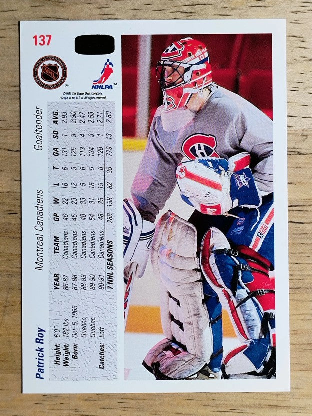 1991-92 Upper Deck #137 Patrick Roy