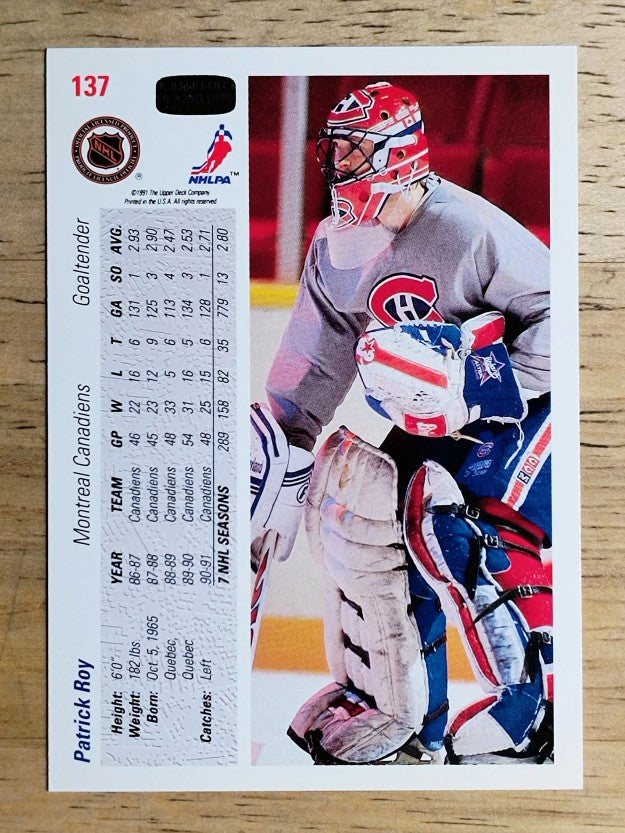 1991-92 Upper Deck #137 Patrick Roy