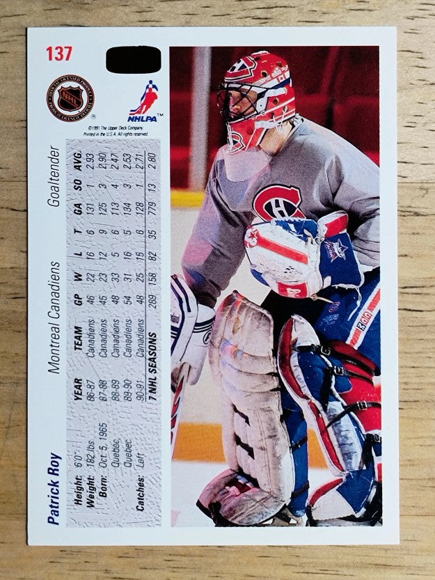 1991-92 Upper Deck #137 Patrick Roy