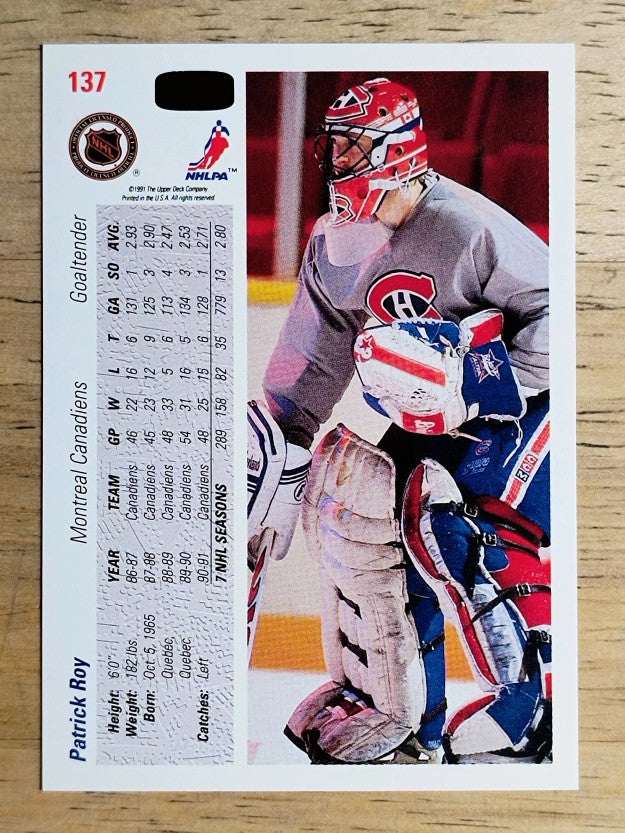 1991-92 Upper Deck #137 Patrick Roy