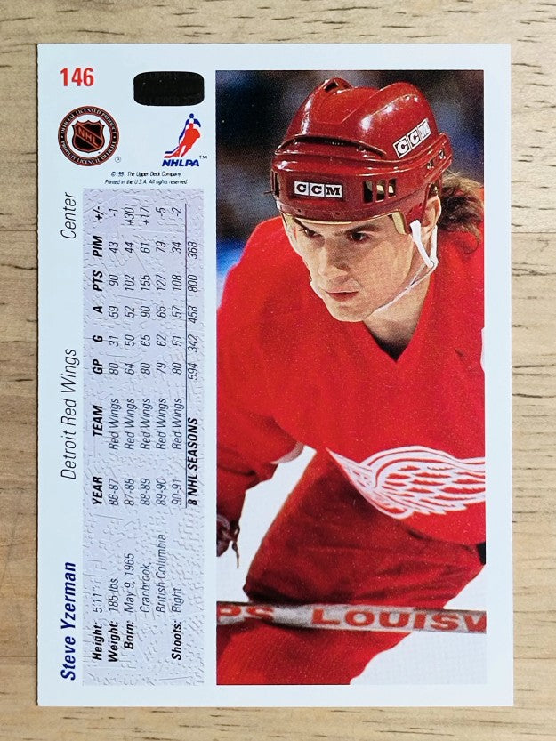 1991-92 Upper Deck #146 Steve Yzerman
