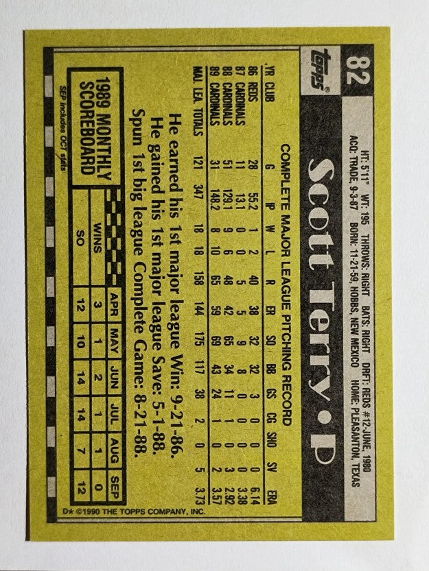 1990 Topps #82 Scott Terry
