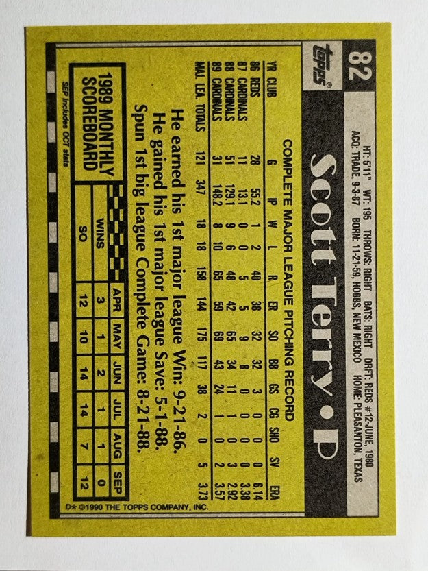 1990 Topps #82 Scott Terry