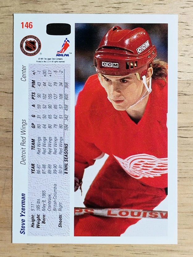 1991-92 Upper Deck #146 Steve Yzerman