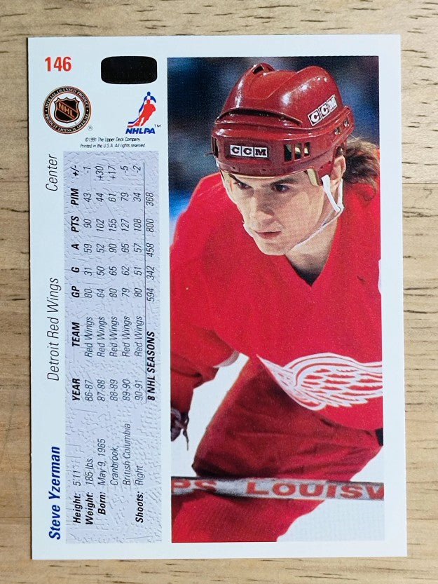 1991-92 Upper Deck #146 Steve Yzerman