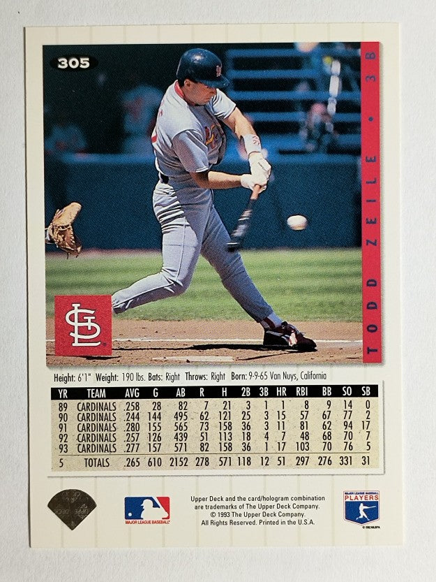 1994 Collector's Choice #305 Todd Zeile