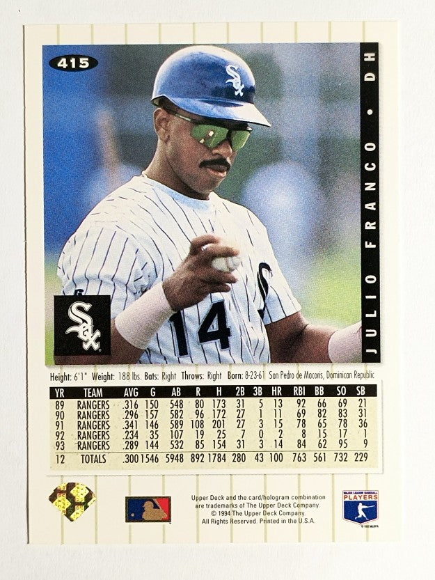 1994 Collector's Choice #415 Julio Franco