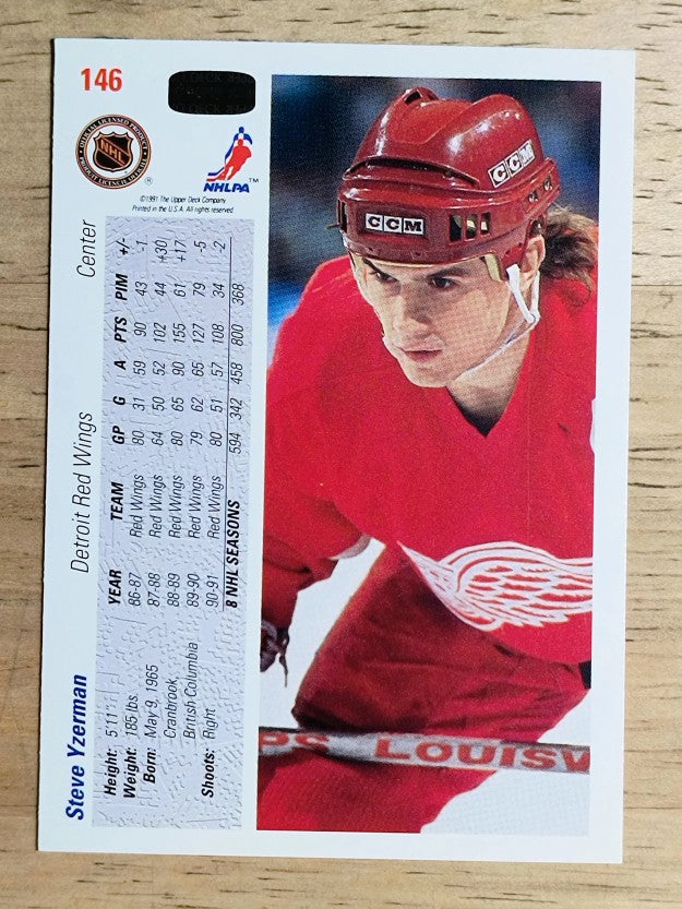 1991-92 Upper Deck #146 Steve Yzerman