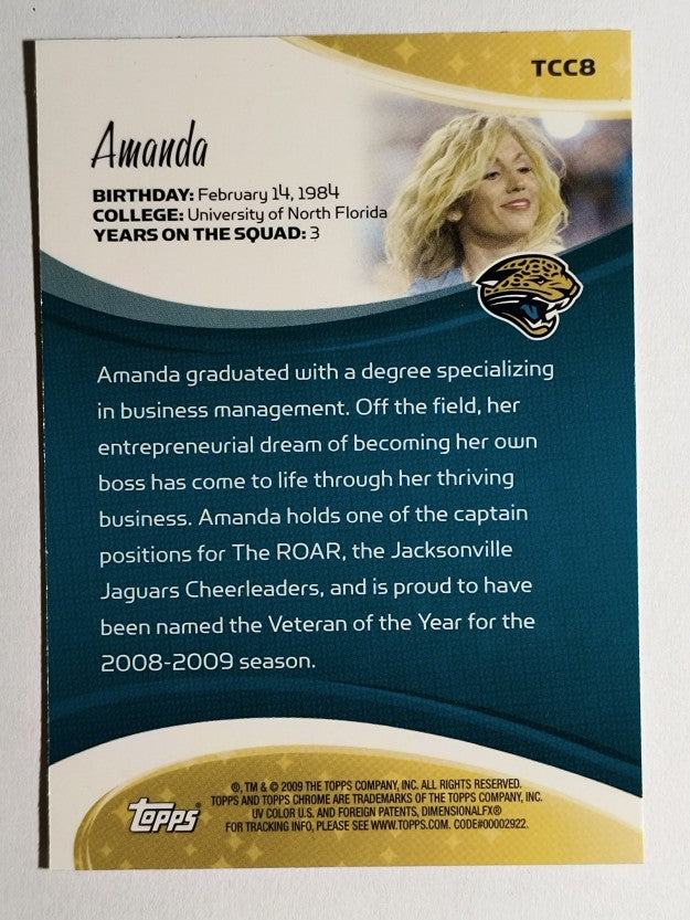 2009 Topps Chrome Cheerleaders #TCC8 Amanda