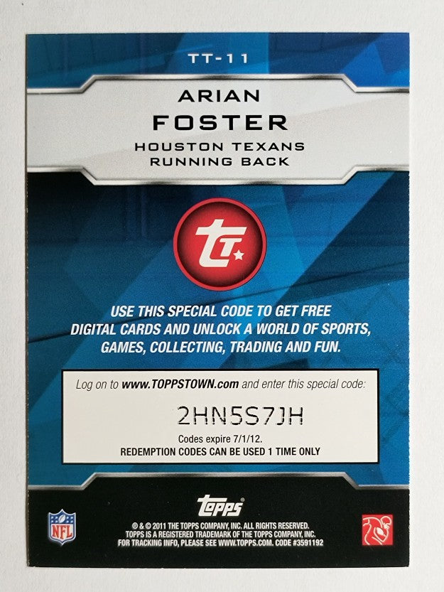 2011 Topps Topps Town #TT11 Arian Foster