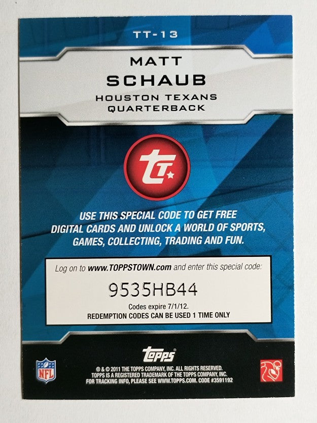 2011 Topps Topps Town #TT13 Matt Schaub