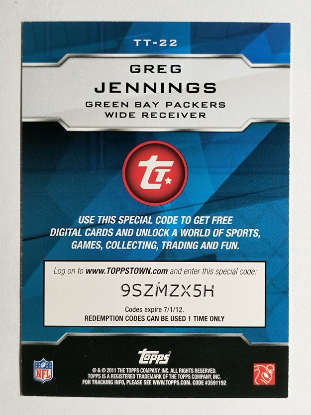 2011 Topps Topps Town #TT22 Greg Jennings