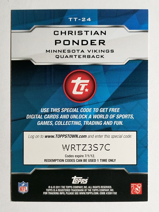 2011 Topps Topps Town #TT24 Christian Ponder