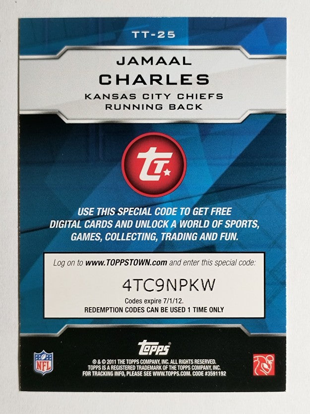 2011 Topps Topps Town #TT25 Jamaal Charles