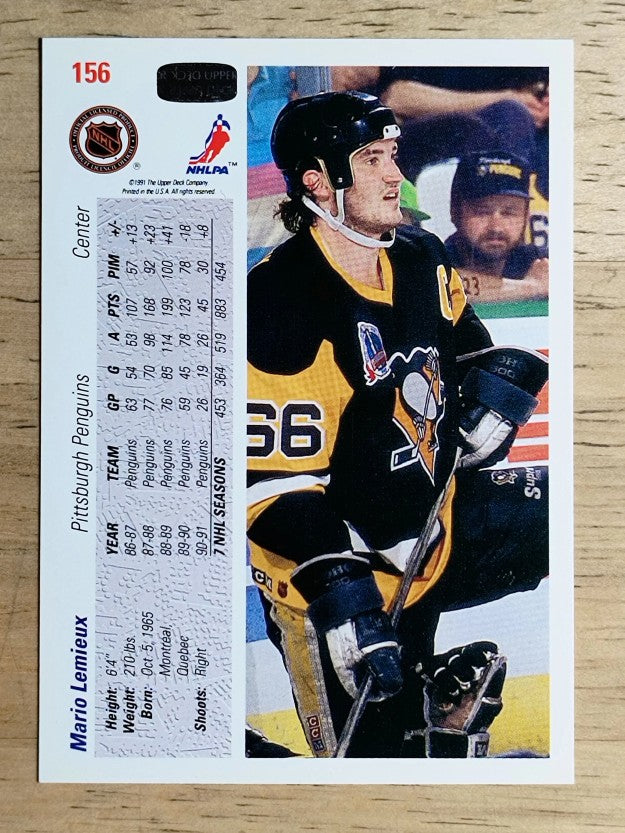 1991-92 Upper Deck #156 Mario Lemieux