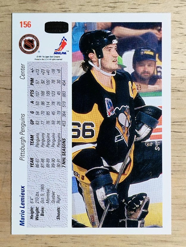 1991-92 Upper Deck #156 Mario Lemieux