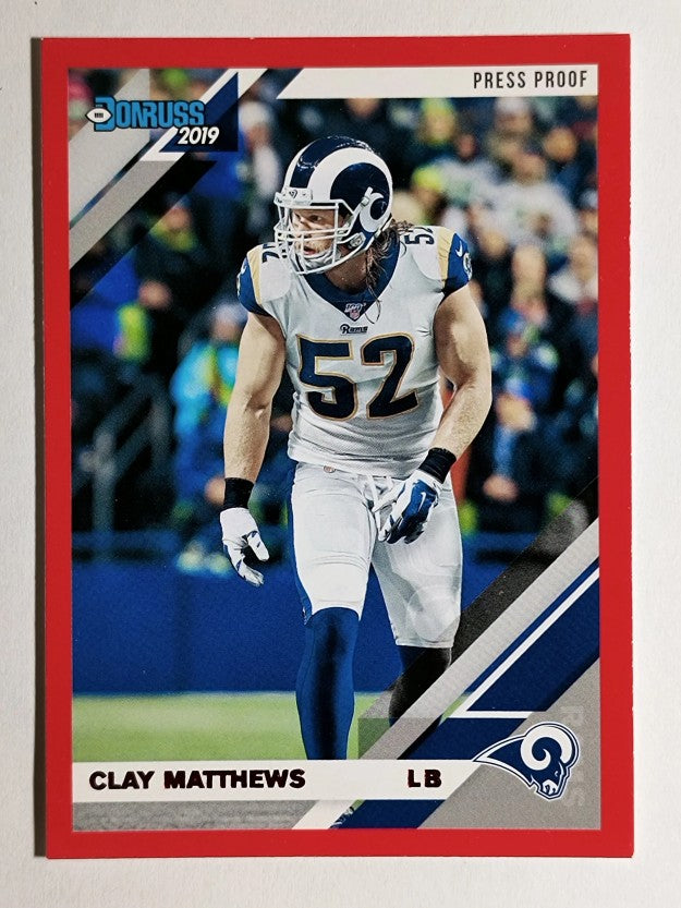 2019 Donruss Press Proof Red #99 Clay Matthews