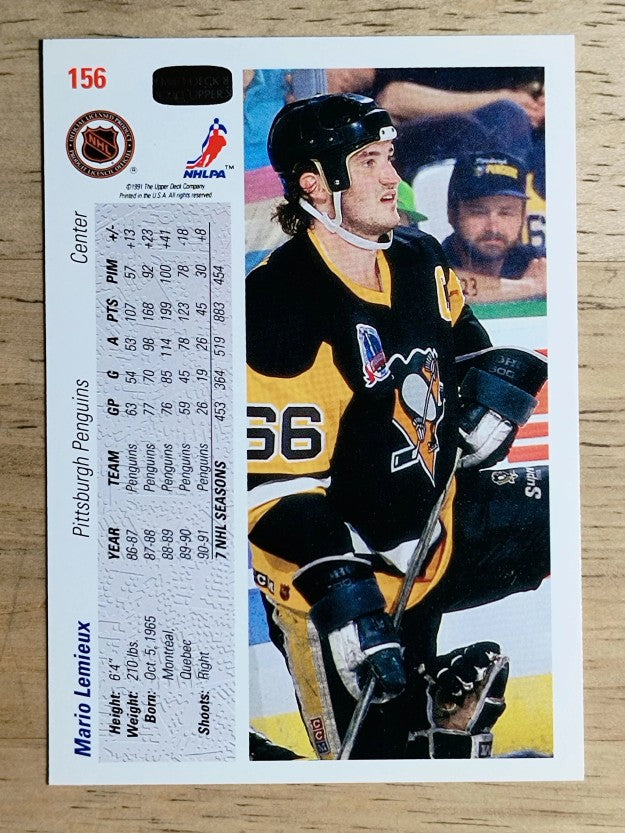 1991-92 Upper Deck #156 Mario Lemieux