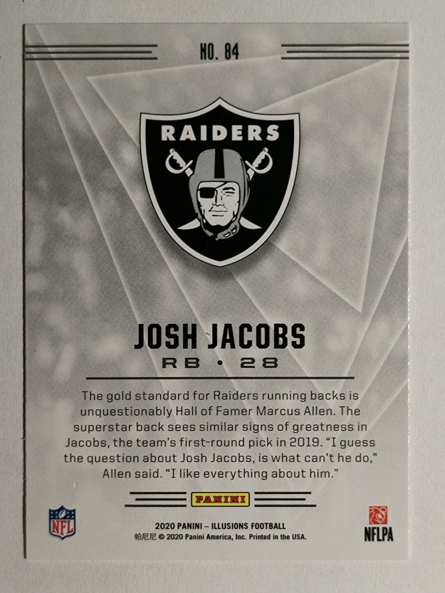 2020 Panini Illusions Sapphire #84 Josh Jacobs