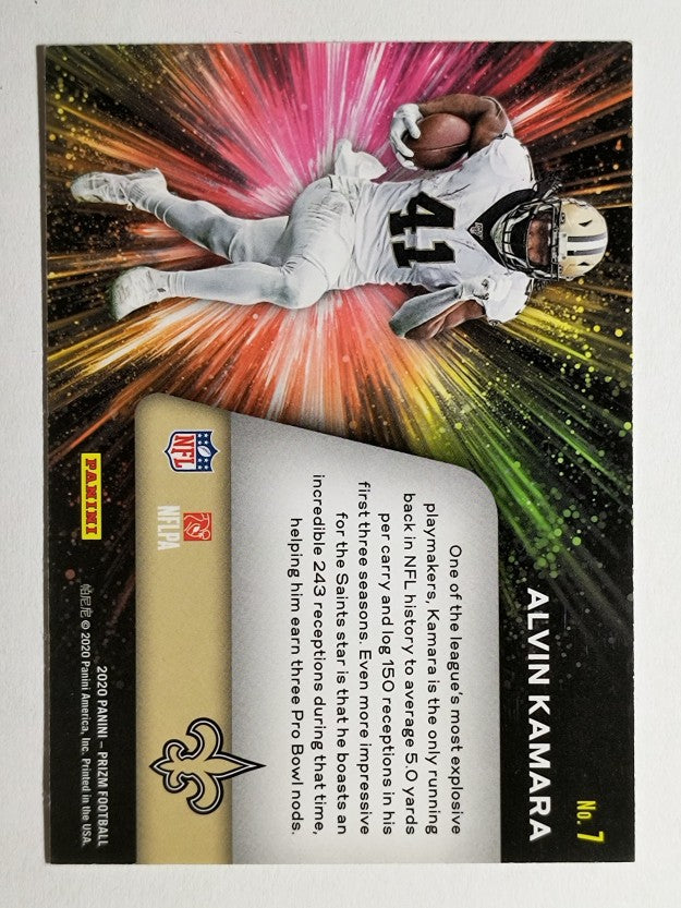 2020 Panini Prizm Fireworks #7 Alvin Kamara