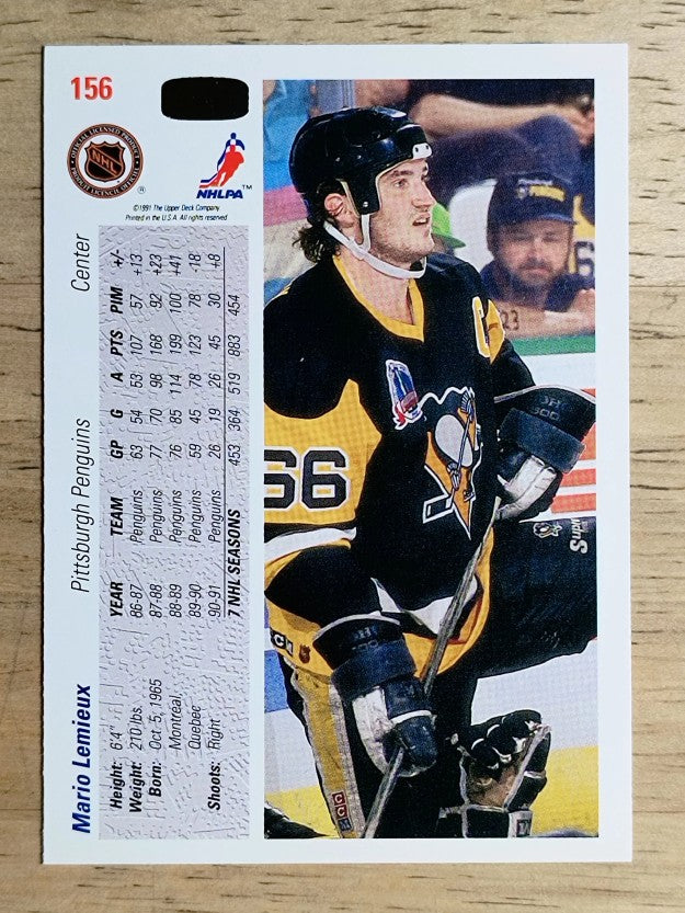 1991-92 Upper Deck #156 Mario Lemieux