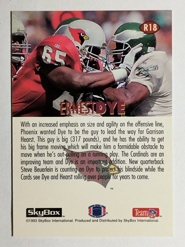 1993 SkyBox Impact Rookie Redemption #R18 Ernest Dye
