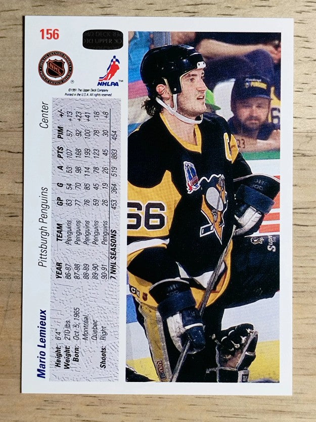1991-92 Upper Deck #156 Mario Lemieux