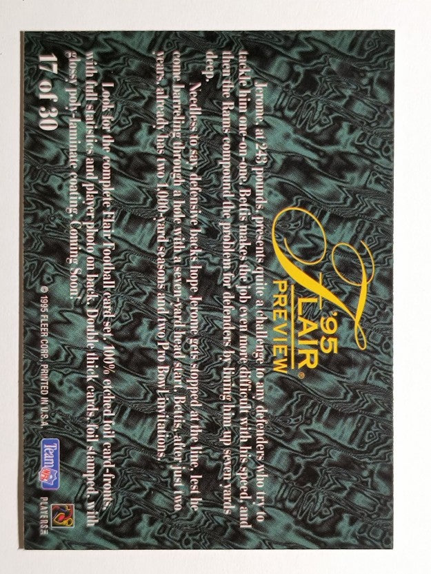 1995 Fleer Flair Preview #17 Jerome Bettis