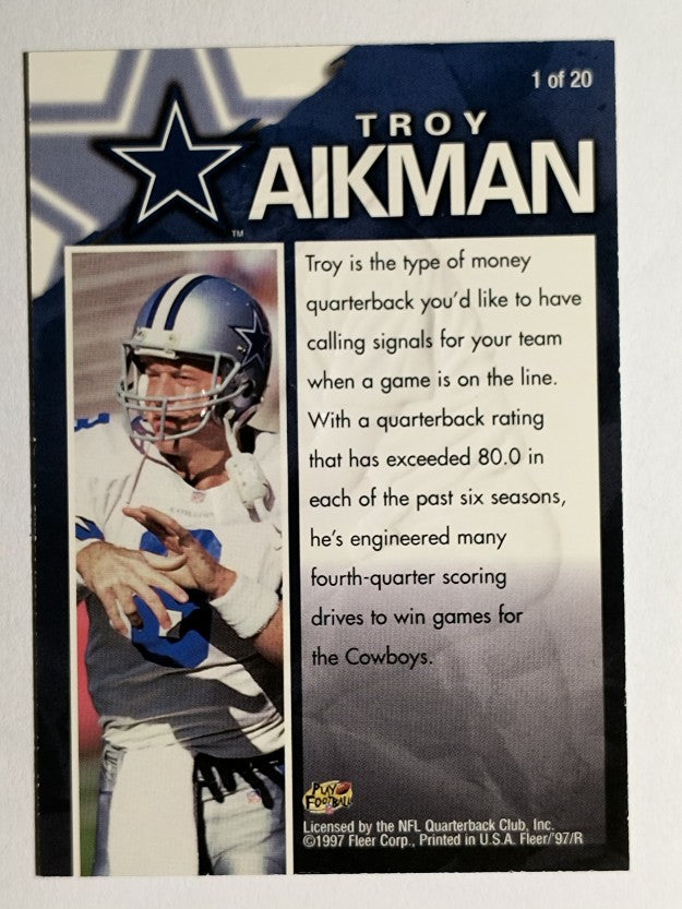 1997 Fleer Game Breakers Supreme #1 Troy Aikman