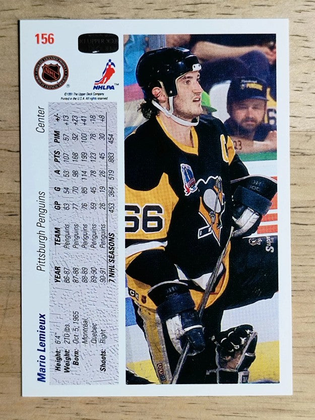 1991-92 Upper Deck #156 Mario Lemieux