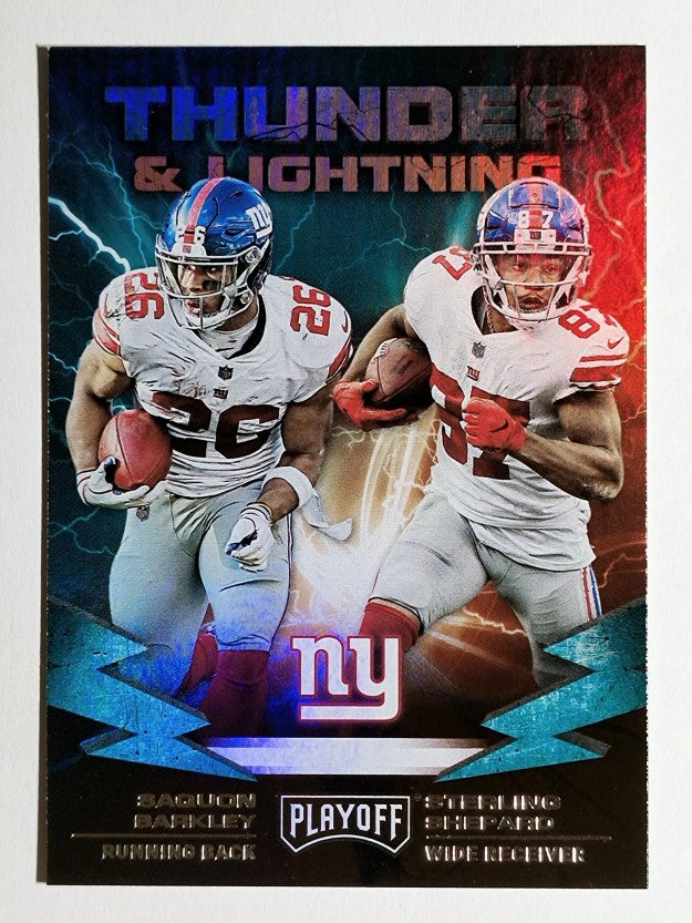 2019 Playoff Thunder and Lightning #5 Sterling Shepard/Saquon Barkley