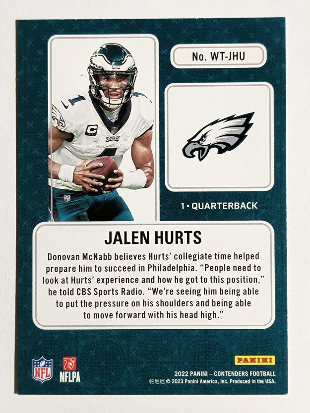 2022 Panini Contenders Winning Ticket #7 Jalen Hurts