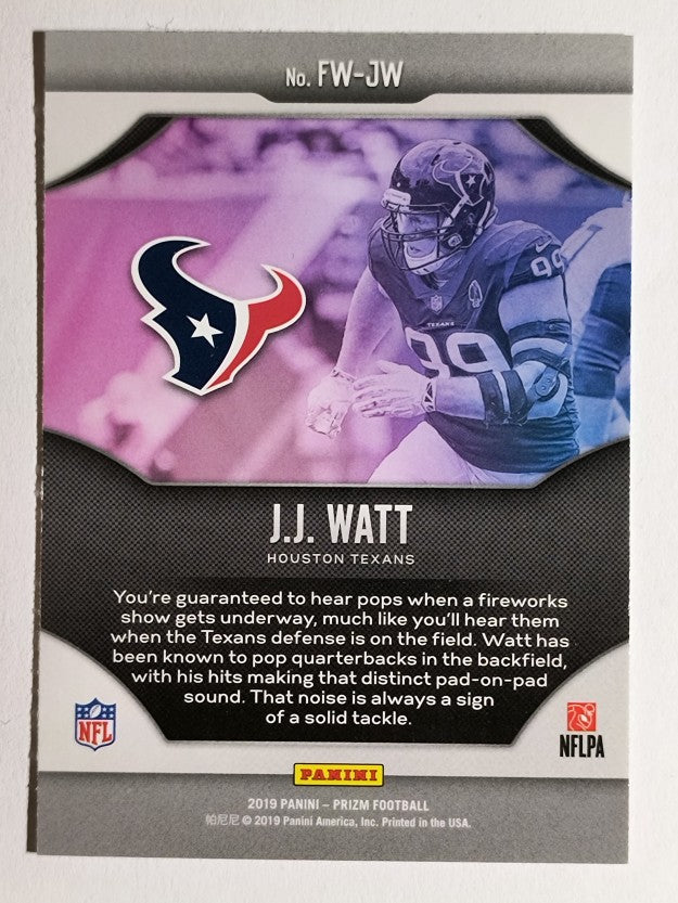 2019 Panini Prizm Fireworks #24 J.J. Watt (NM)