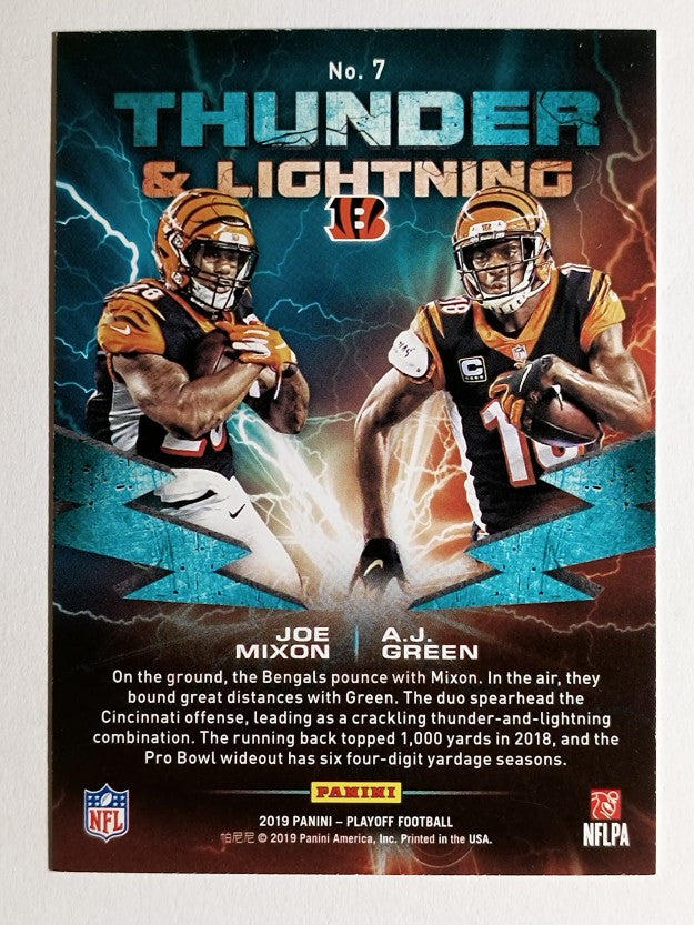 2019 Playoff Thunder and Lightning #7 Joe Mixon/A.J. Green