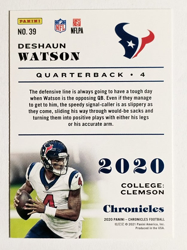 2020 Panini Chronicles Pink #39 Deshaun Watson