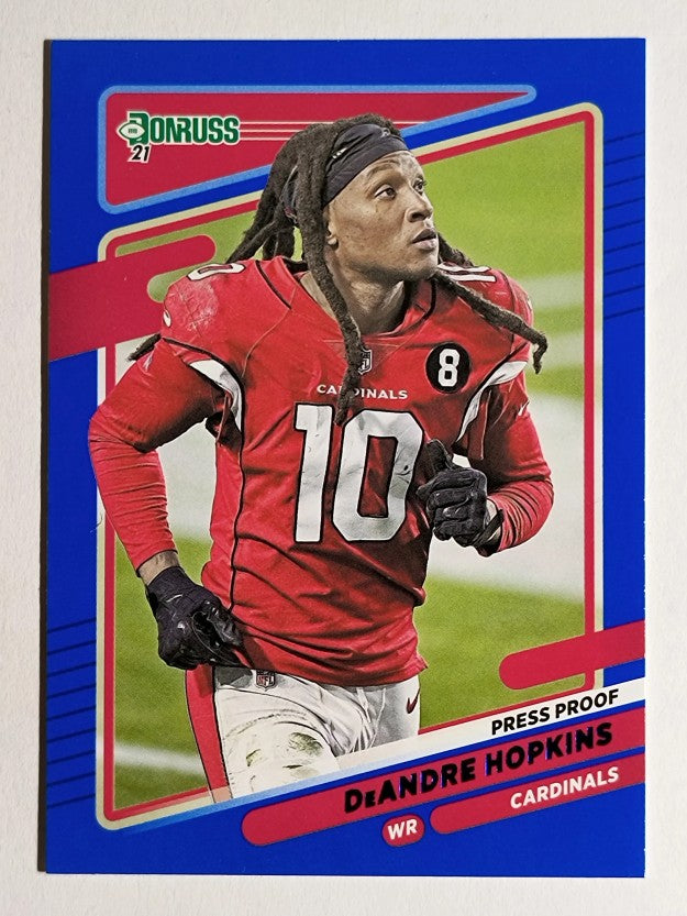 2021 Donruss Press Proof Blue #247B DeAndre Hopkins VAR