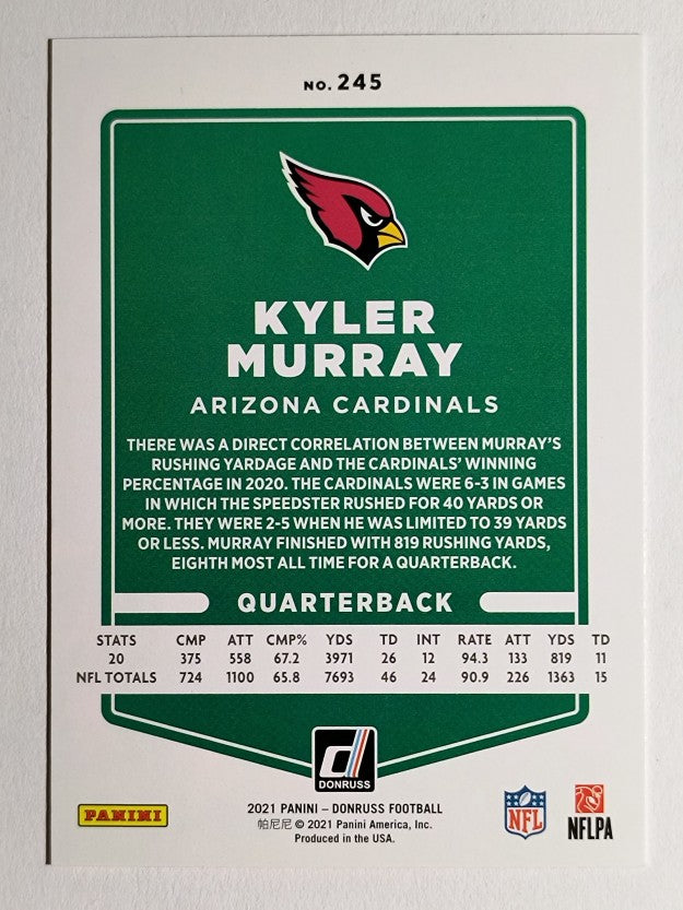 2021 Donruss Press Proof Red #245A Kyler Murray