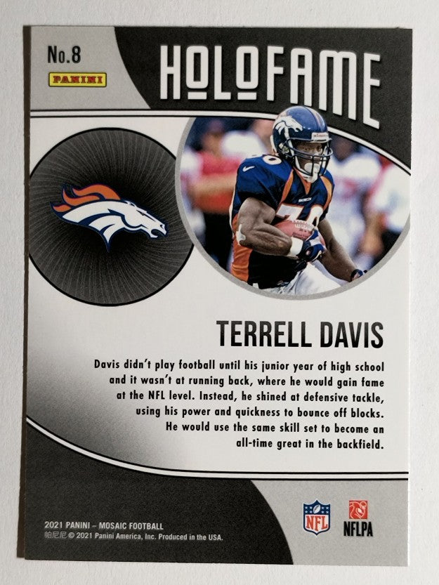 2021 Panini Mosaic HoloFame #8 Terrell Davis