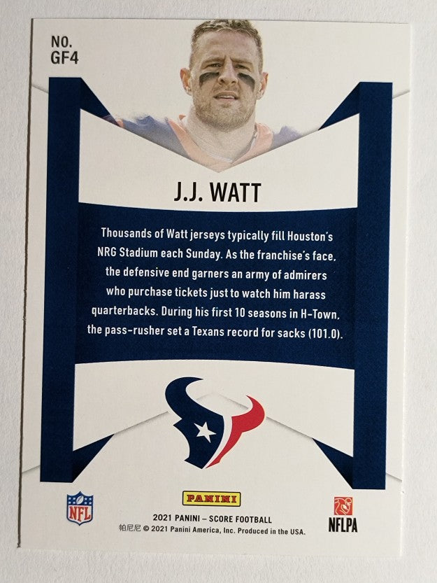 2021 Score Game Face #4 J.J. Watt