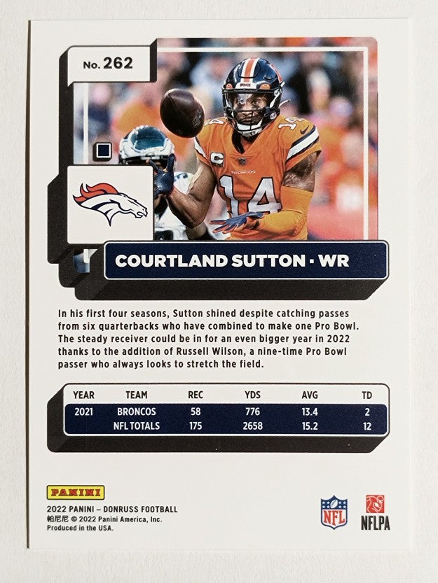 2022 Donruss Press Proof Yellow #262 Courtland Sutton