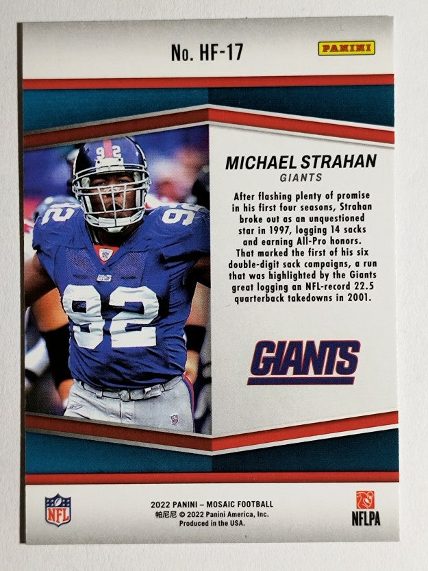 2022 Panini Mosaic HoloFame #17 Michael Strahan