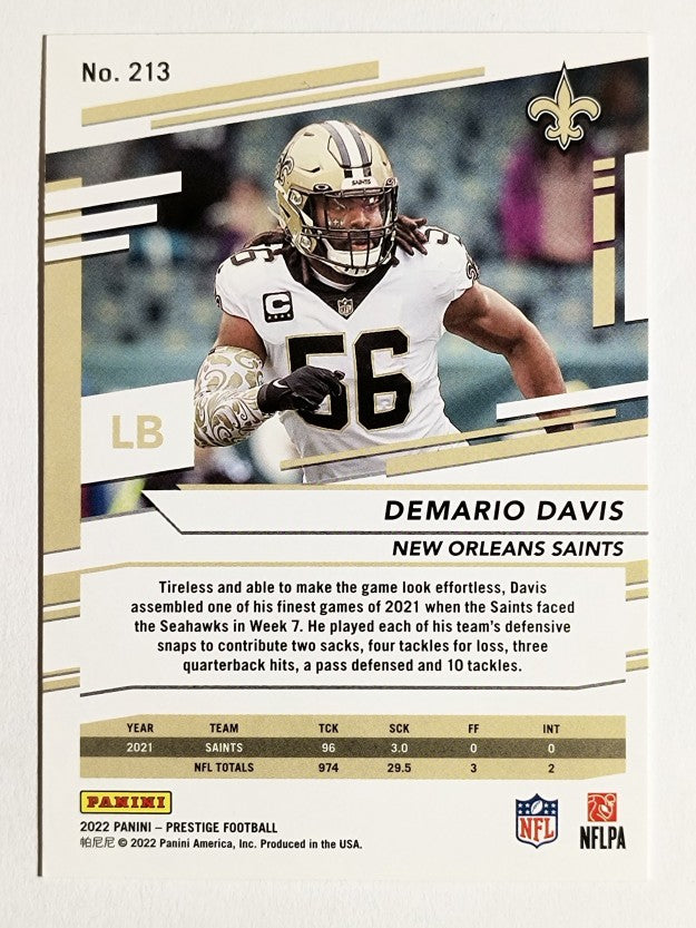 2022 Prestige Xtra Points Diamond #213 Demario Davis